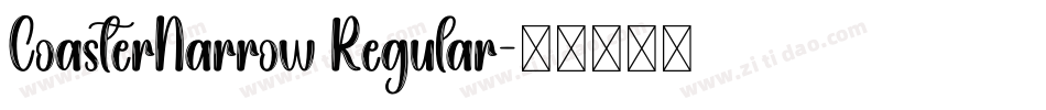 CoasterNarrow Regular字体转换